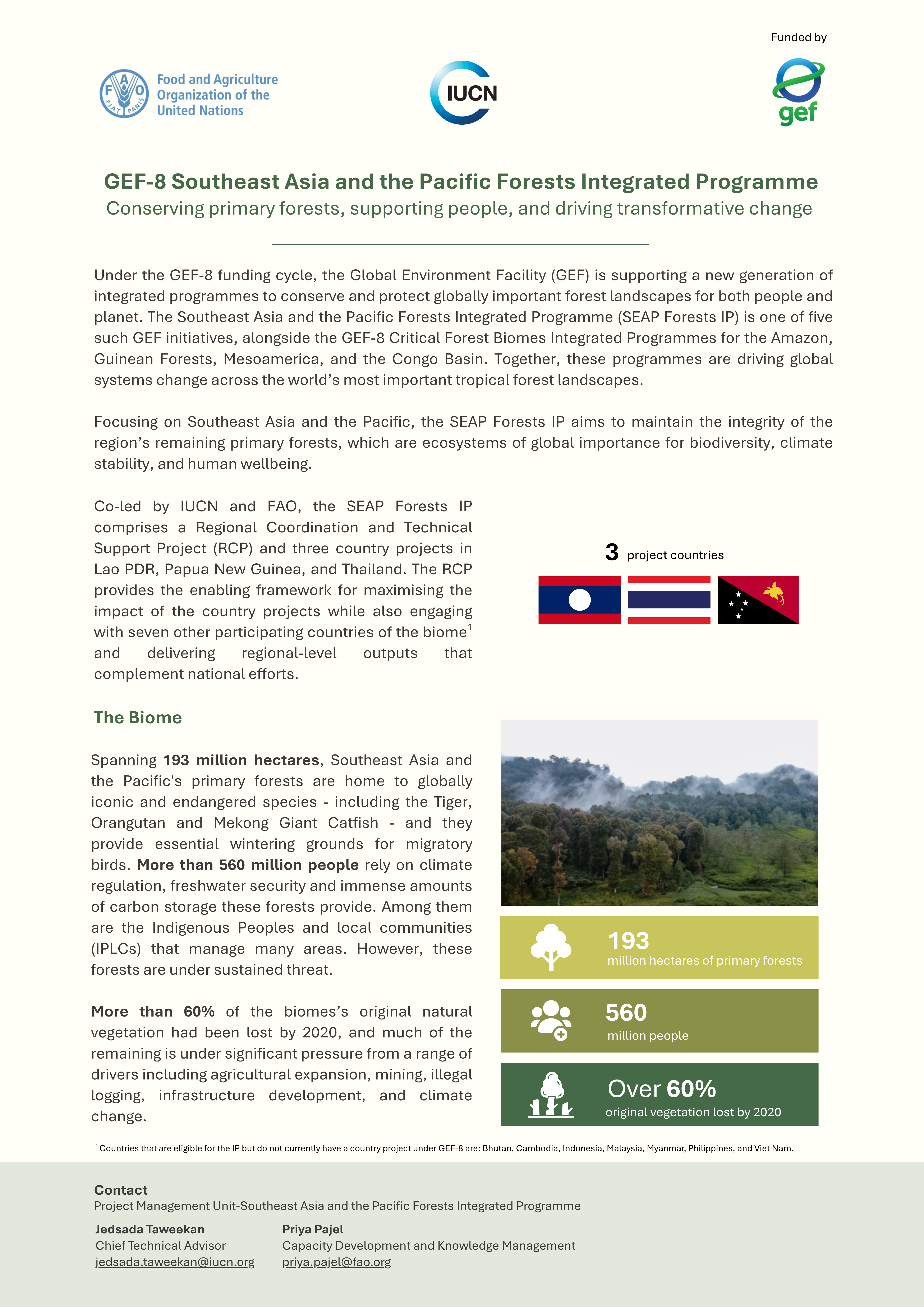 Front page of factsheet screenshot